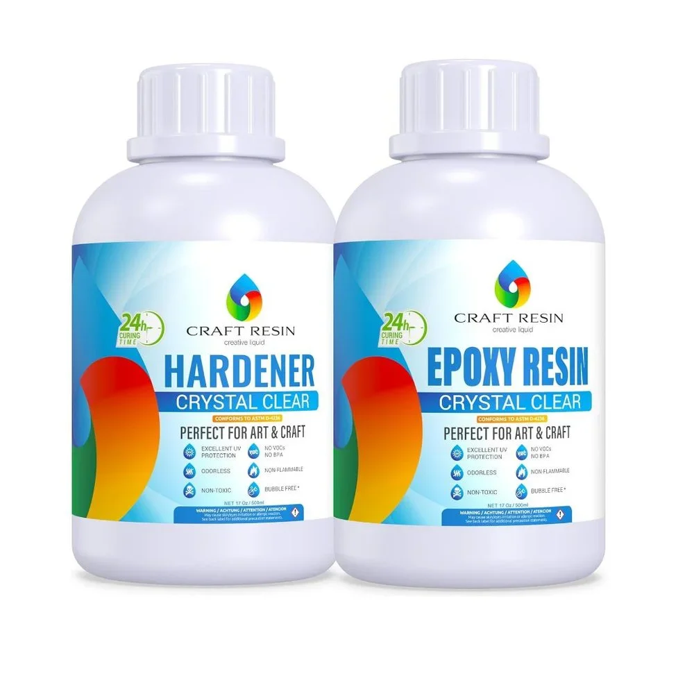 Craft Resin 34Oz Epoxy Resin Kit - Crystal Clear + Hardener for DIY Art Mold NEW